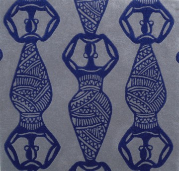 Hand tufted wool with carving